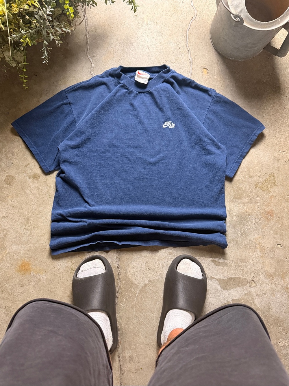 Nike Navy Short-Sleeve Crew Tee with Small Chest Logo